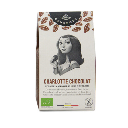 Generous mahedad Belgia - Charlotte Chocolat- šokolaadi, sarapuupähklite ja soolahelvestega küpsised- 40g, GV