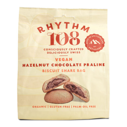 Rhythm108- Mahedad, Krõbedad Sarapuupähkli-Šokolaadi Pralineeküpsised- 135g